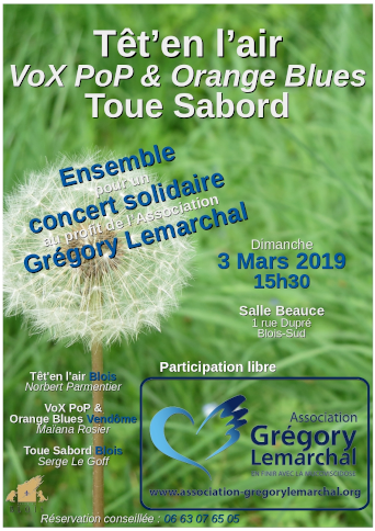La Chorale Tet en l'air de Blois pour l'association Gregory Lemarchal